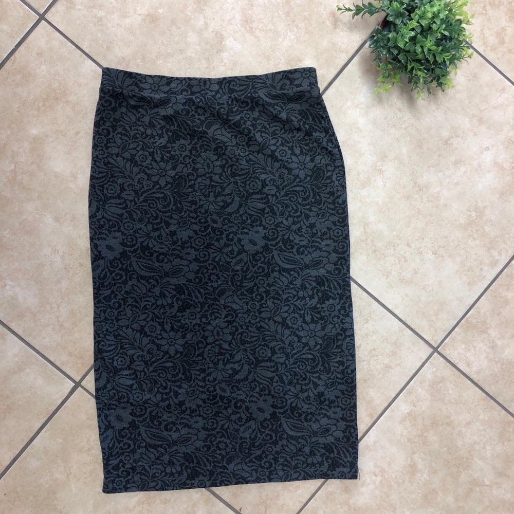 Floral print pencil skirt